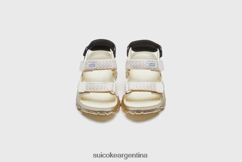 sandalias beis/dorado VNTLNP32 unisexo LANVIN x SUICOKE bordillo de estela