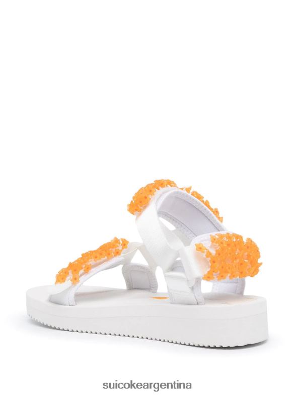 sandalias blanco/naranja VNTLNP15 unisexo SUICOKE cecilie bahnsen x depa-v2cb-2